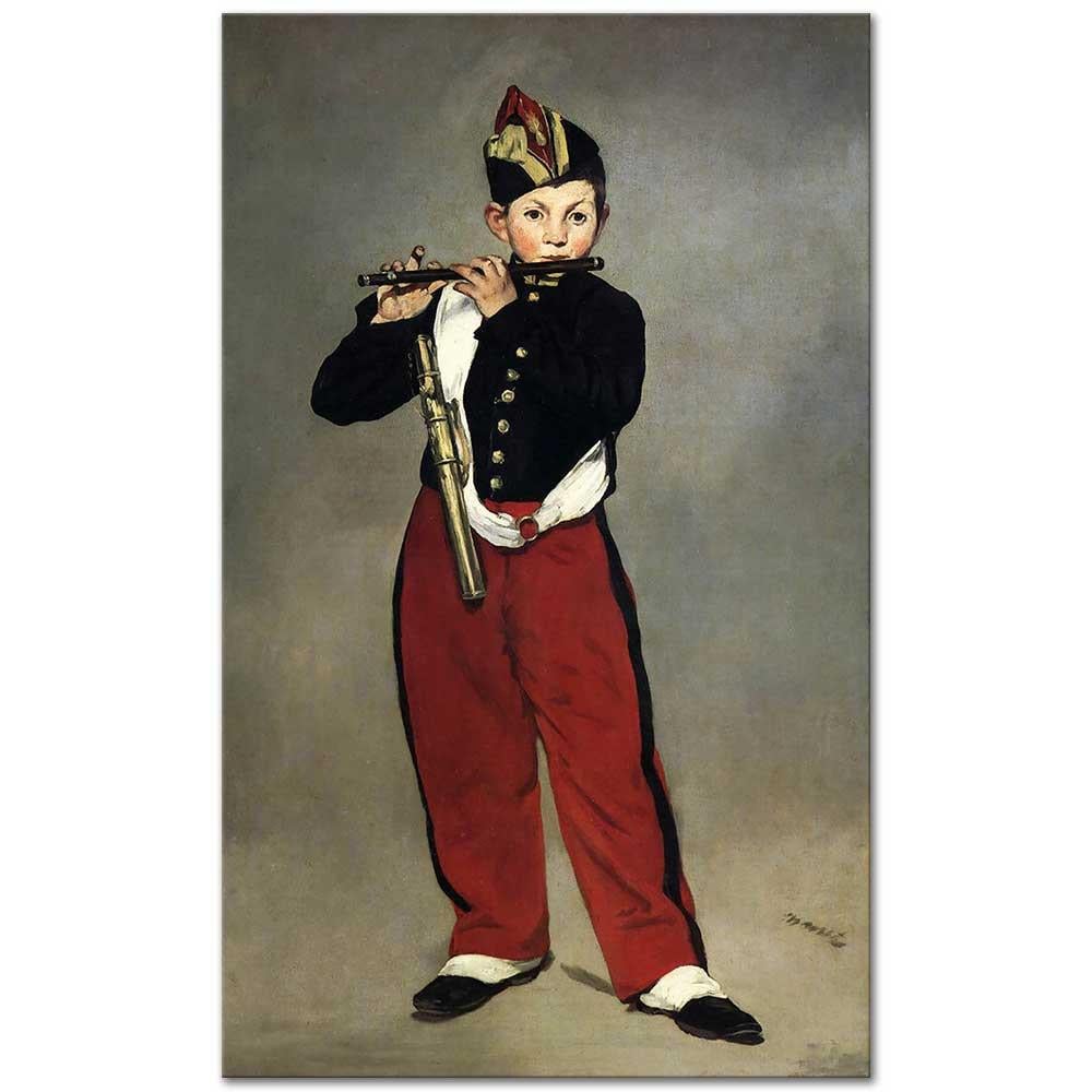 Edouard Manet Flütçü Kanvas Tablo