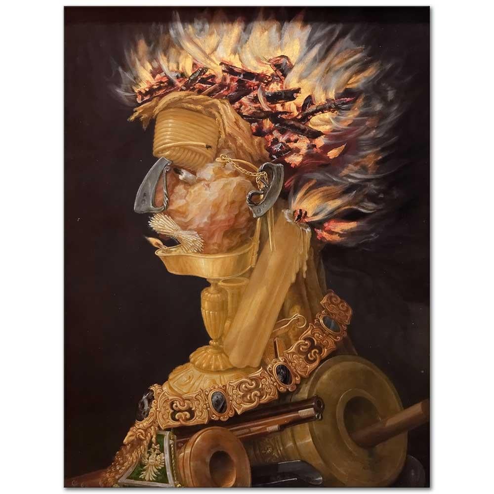 Giuseppe Arcimboldo Ateş Kanvas Tablo