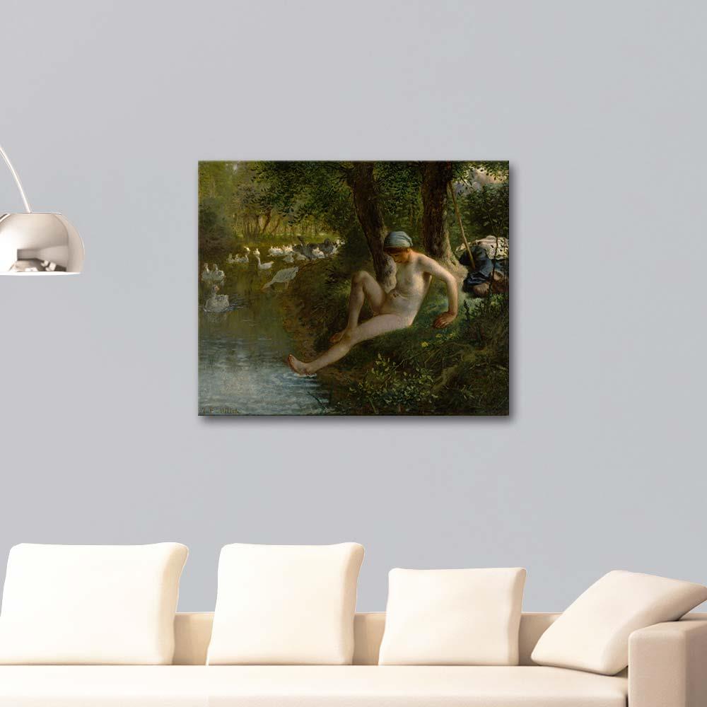 The Goose Girl by Jean-Francois Millet as Art Print