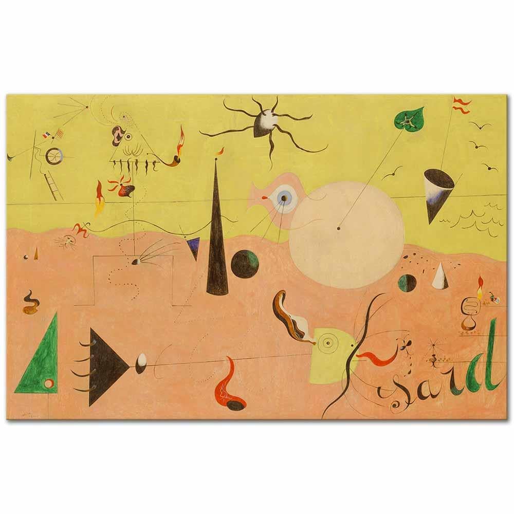 Joan Miro Avcı Kanvas Tablo