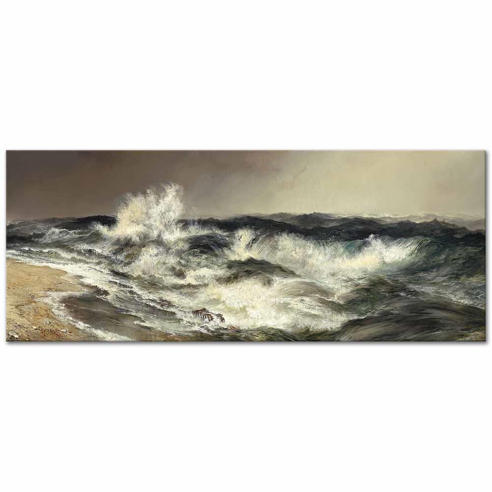 Thomas Moran Denizin Gürültüsü Kanvas Tablo