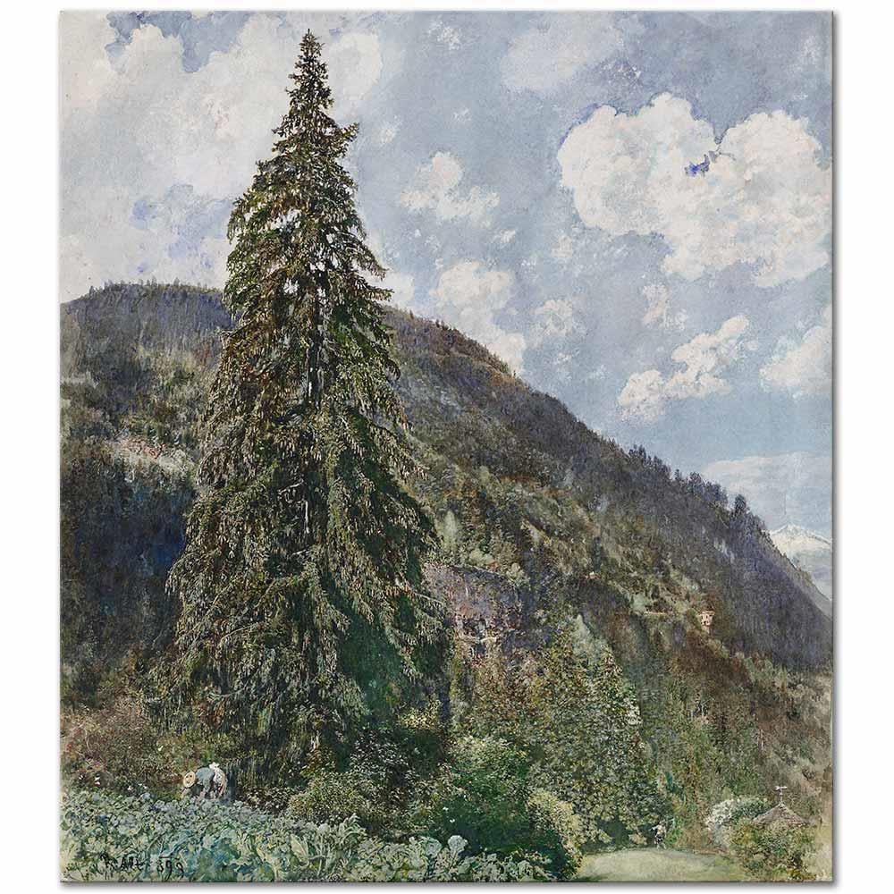 Rudolf Ritter von Alt Bad Gastein'da Yaşlı Ladin Kanvas Tablo