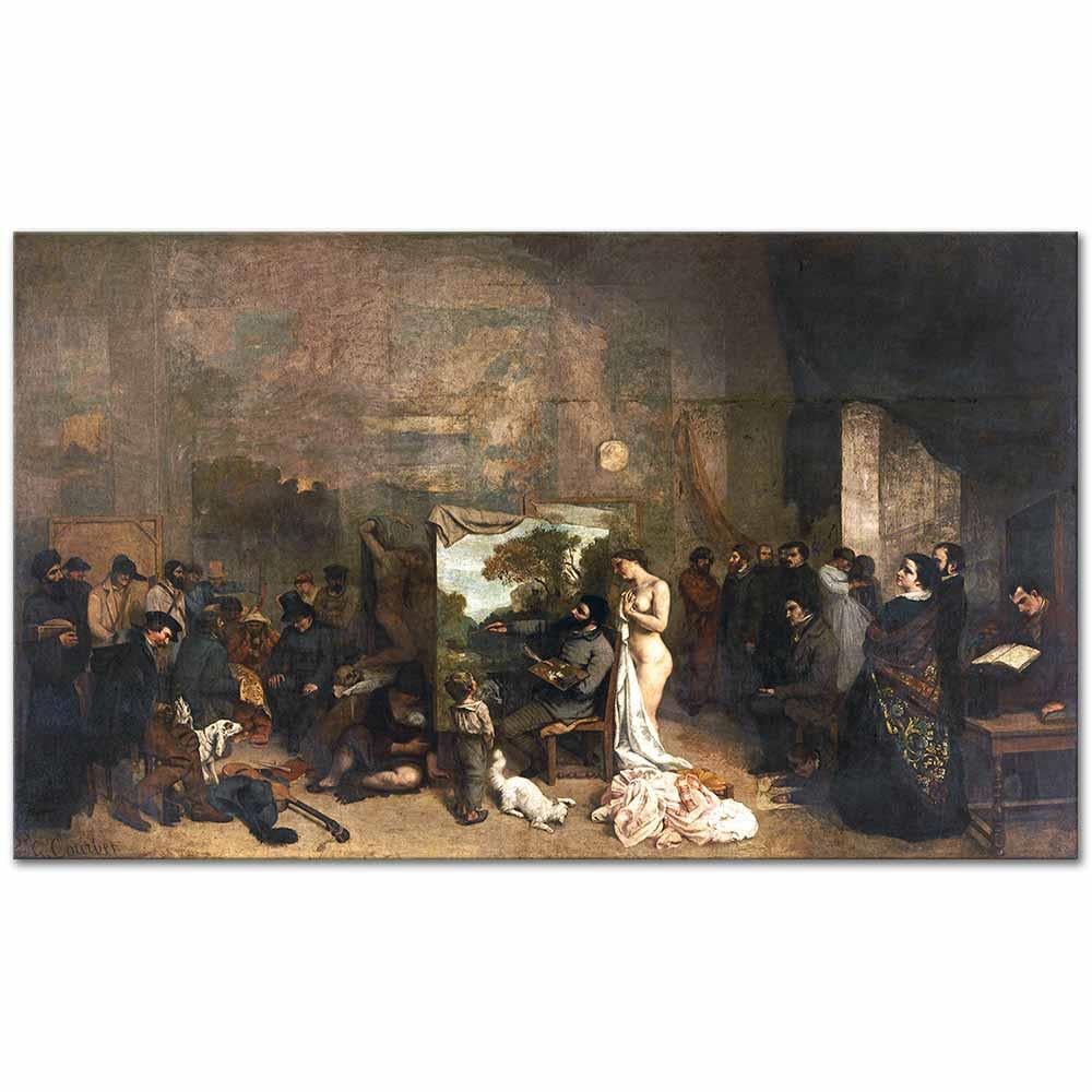 Gustave Courbet Ressamın Atölyesi Kanvas Tablo