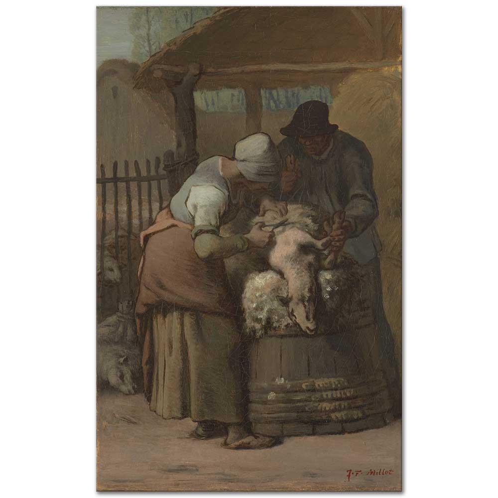 Jean-François Millet Koyun Kırpanlar Kanvas Tablo