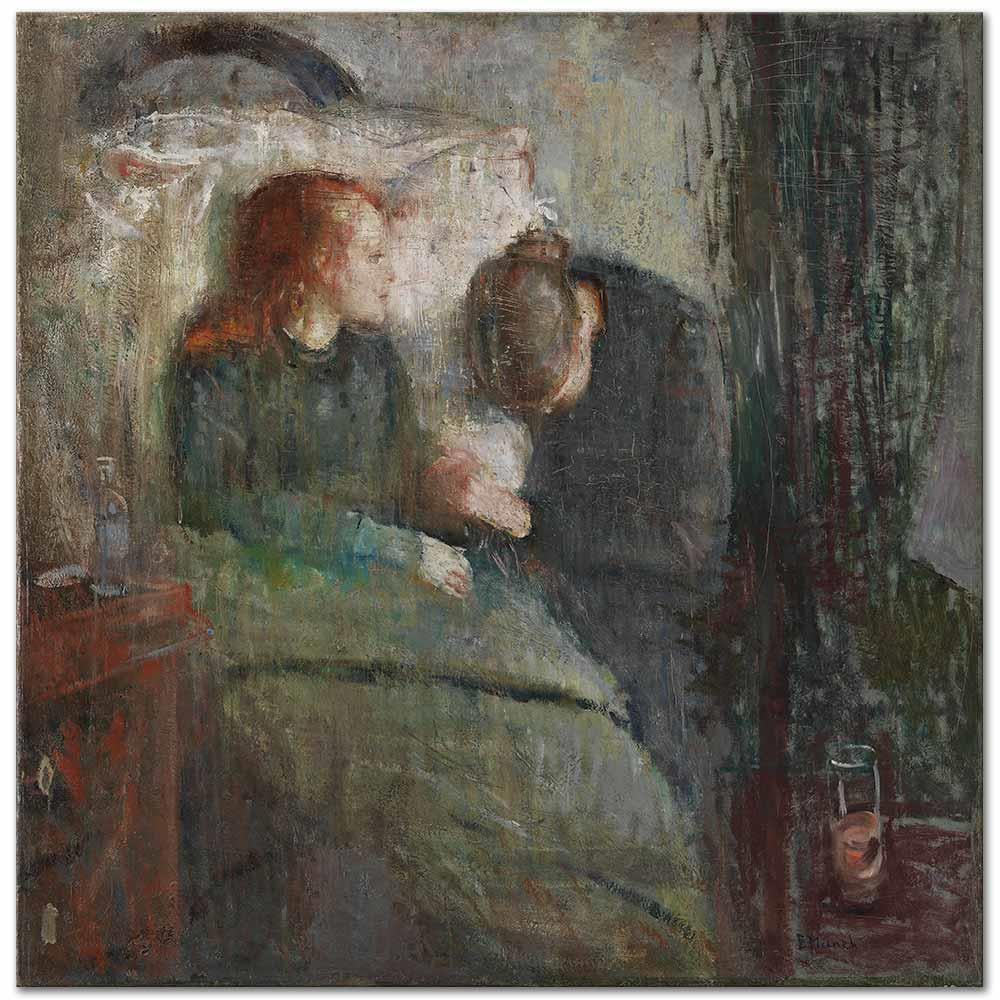 Edvard Munch Hasta Çocuk Kanvas Tablo