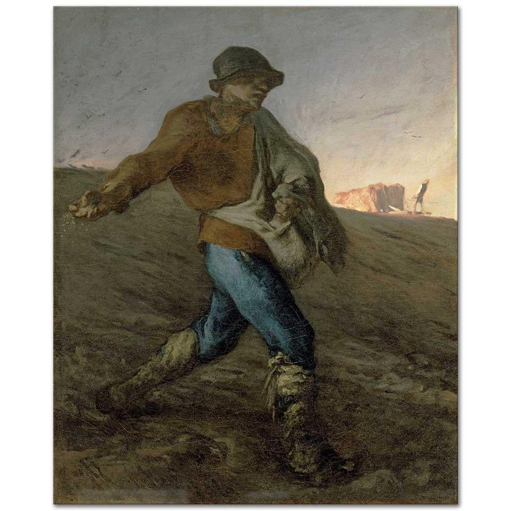 Jean François Millet Tohum Eken Çiftçi Kanvas Tablo
