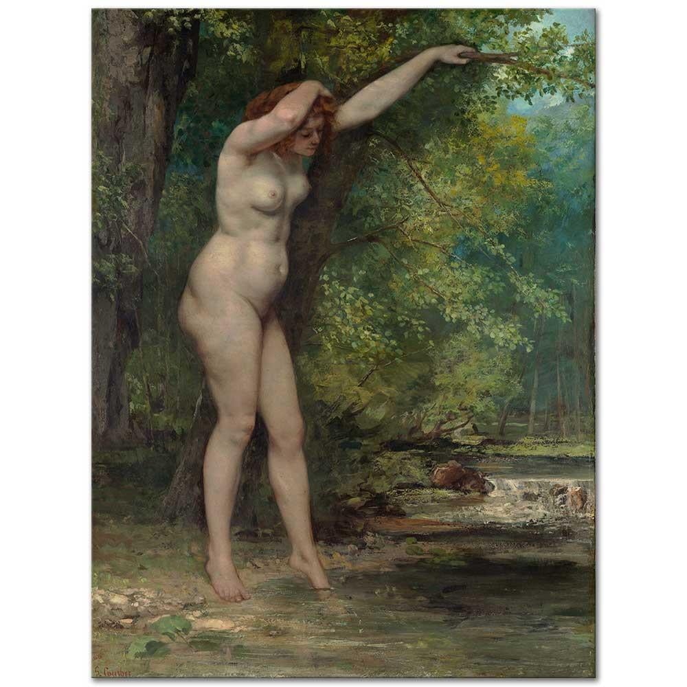 Gustave Courbet Genç Yüzücü Kanvas Tablo