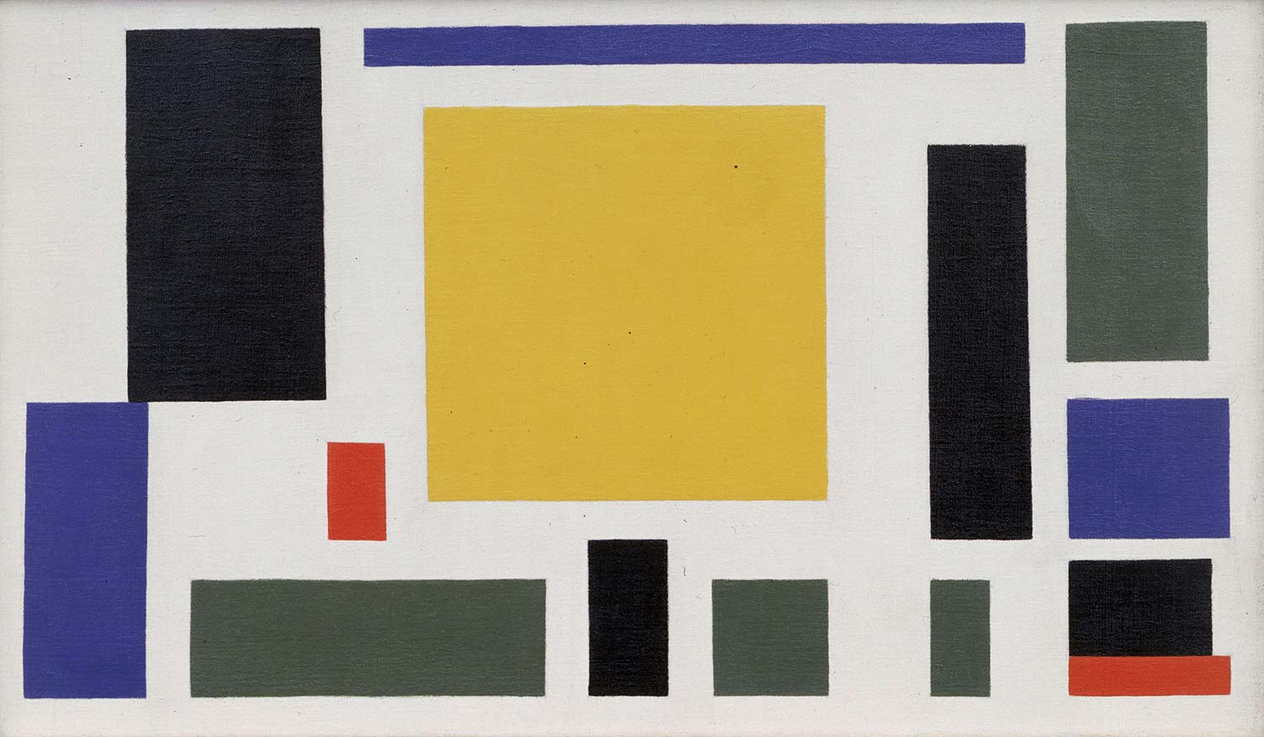 Theo van Doesburg Kompozisyon 08 Kanvas Tablo