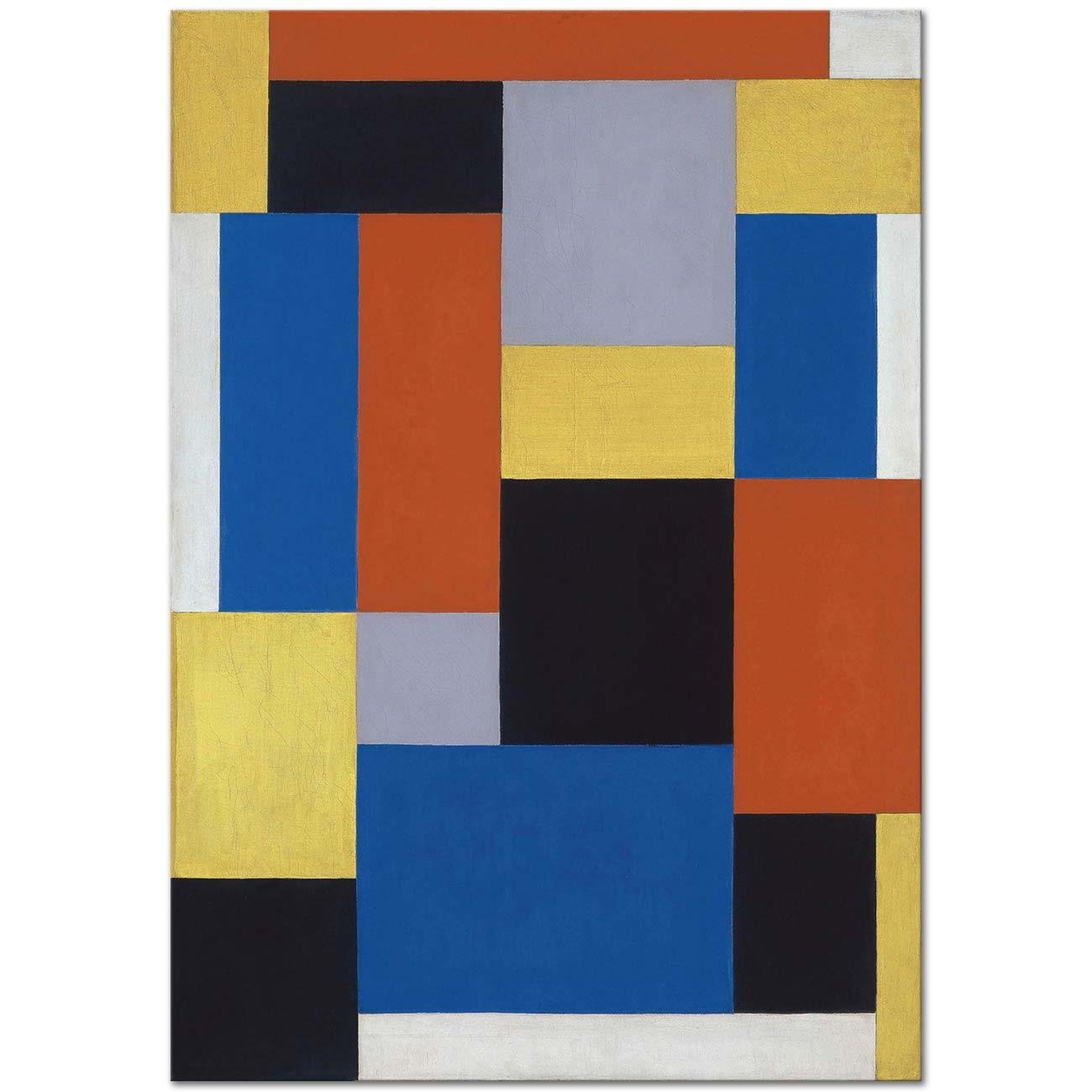 Theo van Doesburg Kompozisyon Kanvas Tablo