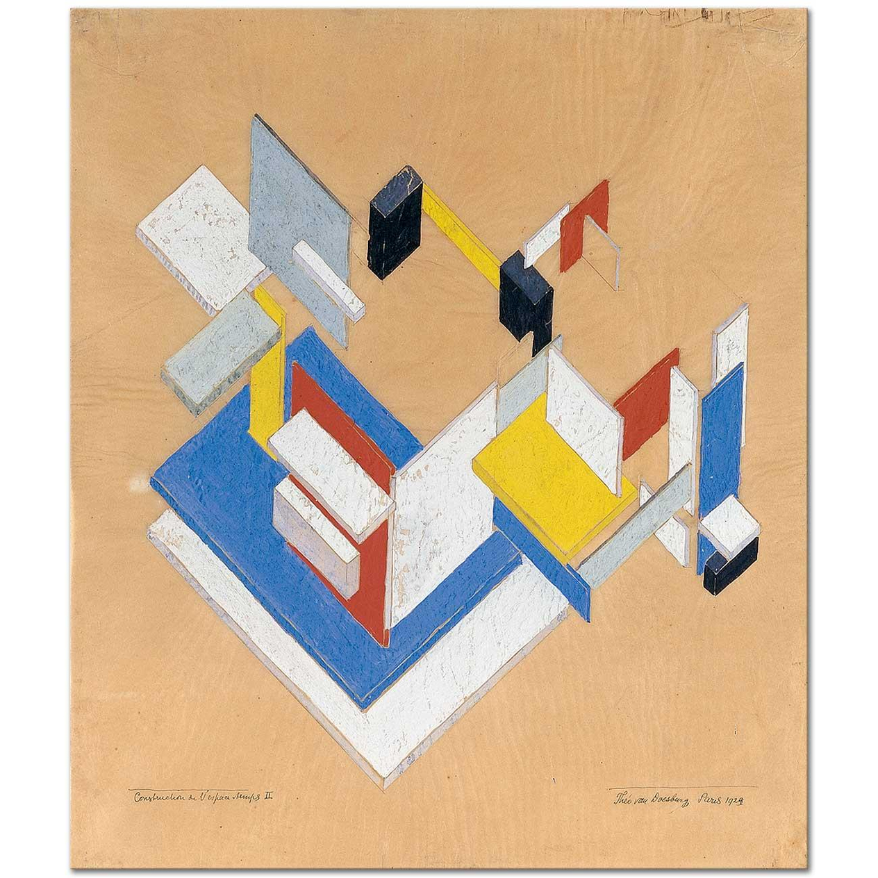 Construction in Space Time II by Theo van Doesburg