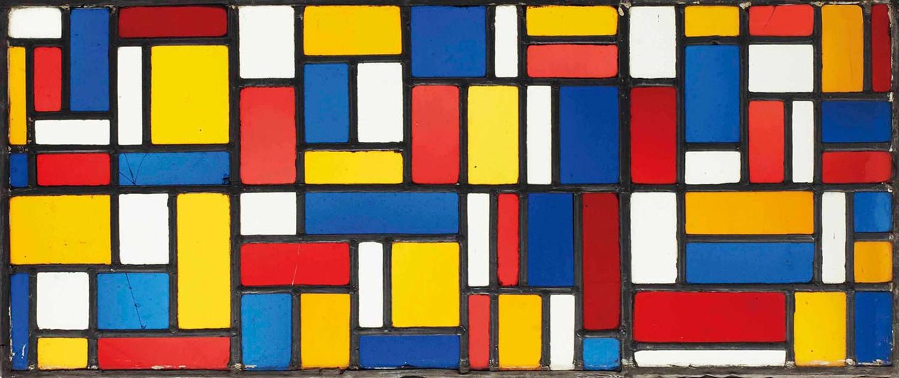 Theo van Doesburg Vitray Kompozisyon VIII Kanvas Tablo