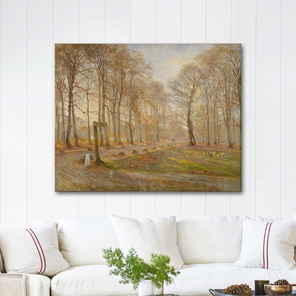 Theodor Philipsen Late Autumn Day in the Jægersborg Deer Park Art Print