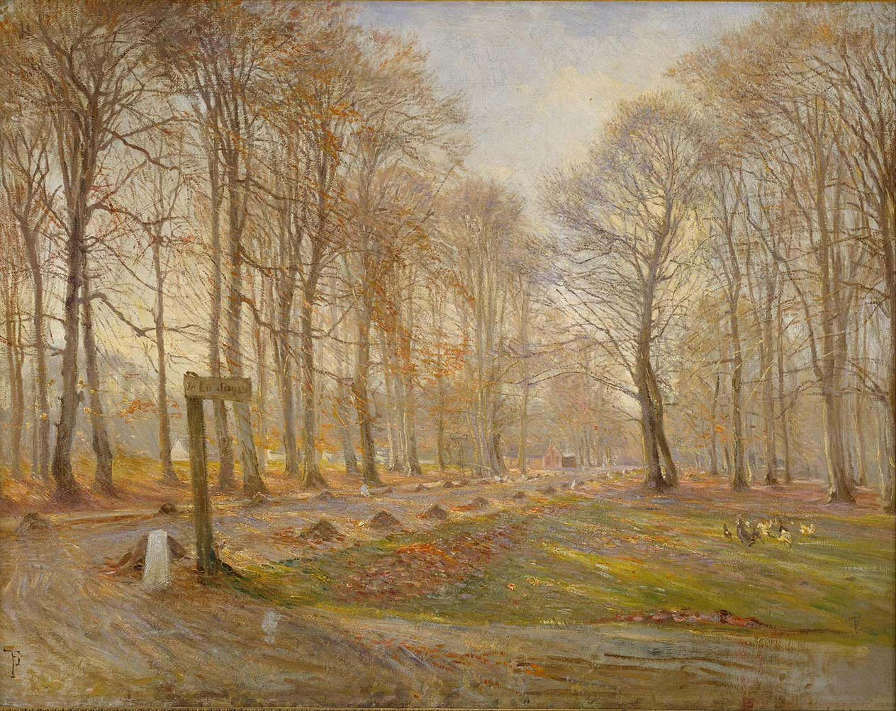 Theodor Philipsen Late Autumn Day in the Jægersborg Deer Park Art Print