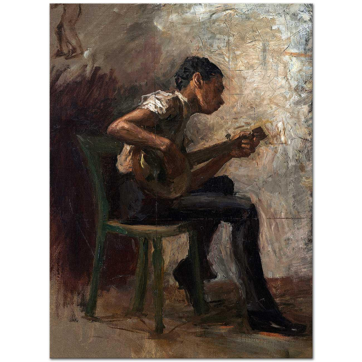 Thomas Eakins The Banjo Player Art Print