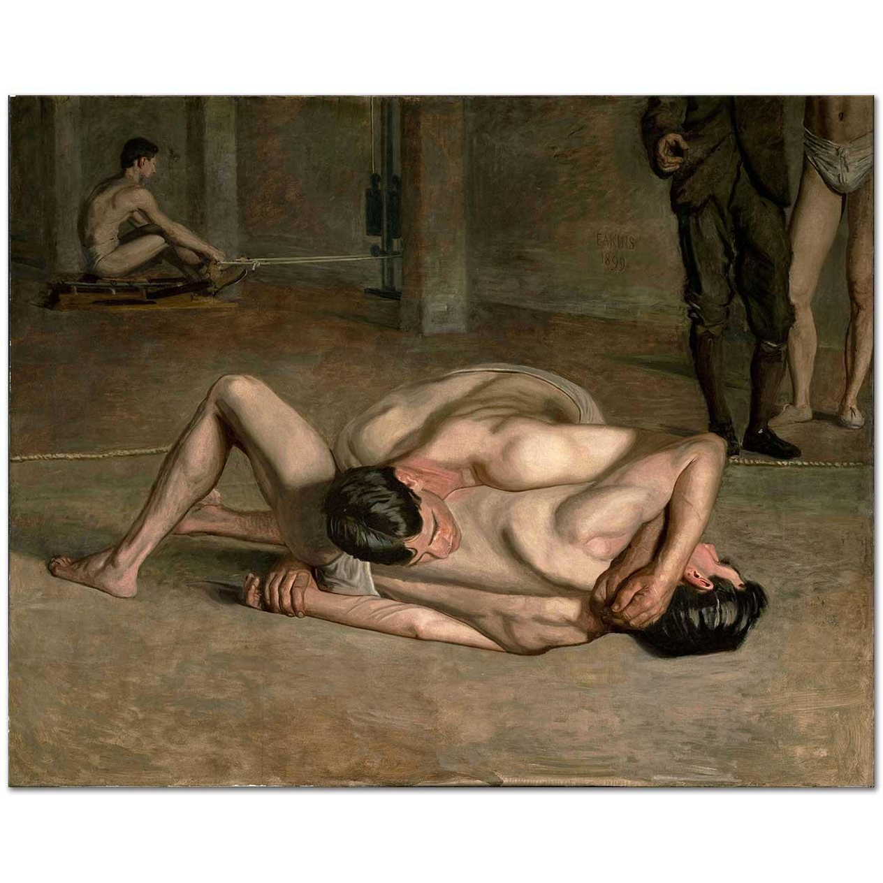 Wrestlers by Thomas Eakins