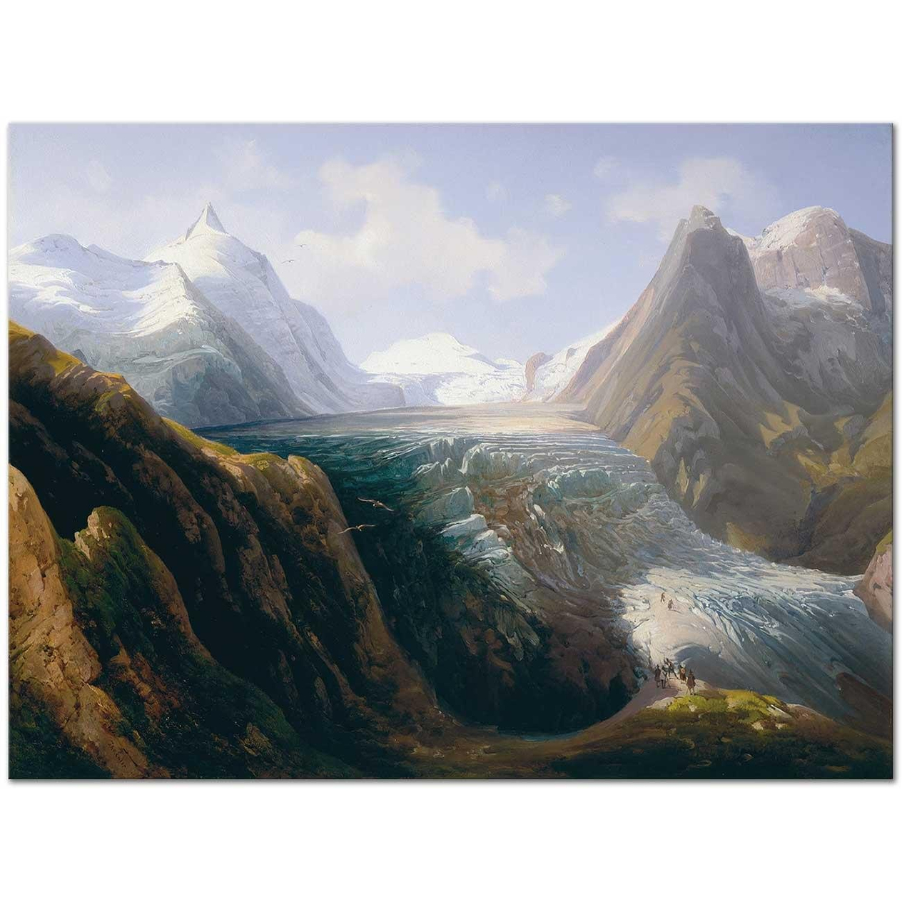 Thomas Ender Der Großglockner mit der Pasterze Art Print