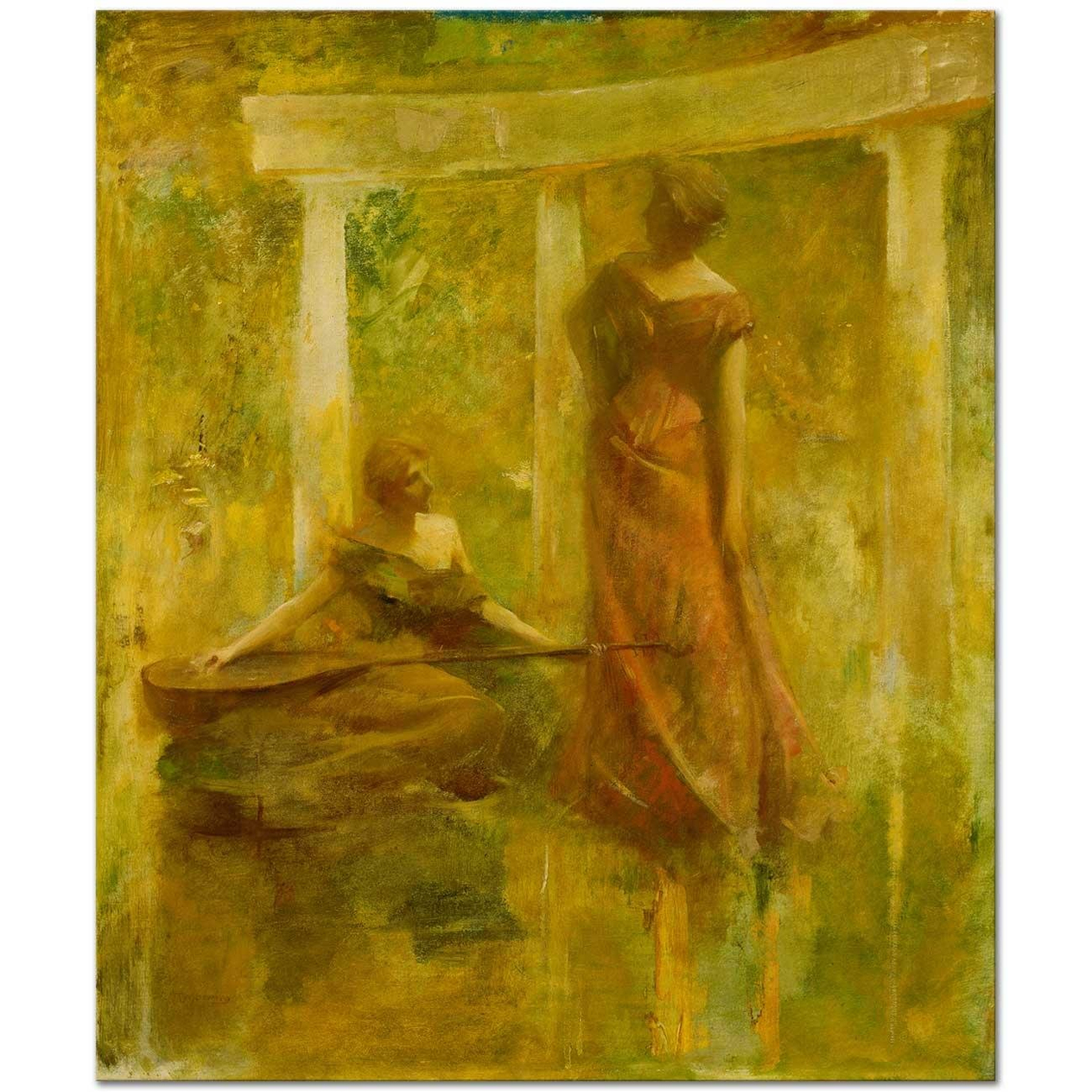 Thomas Wilmer Dewing Müzik Kanvas Tablo