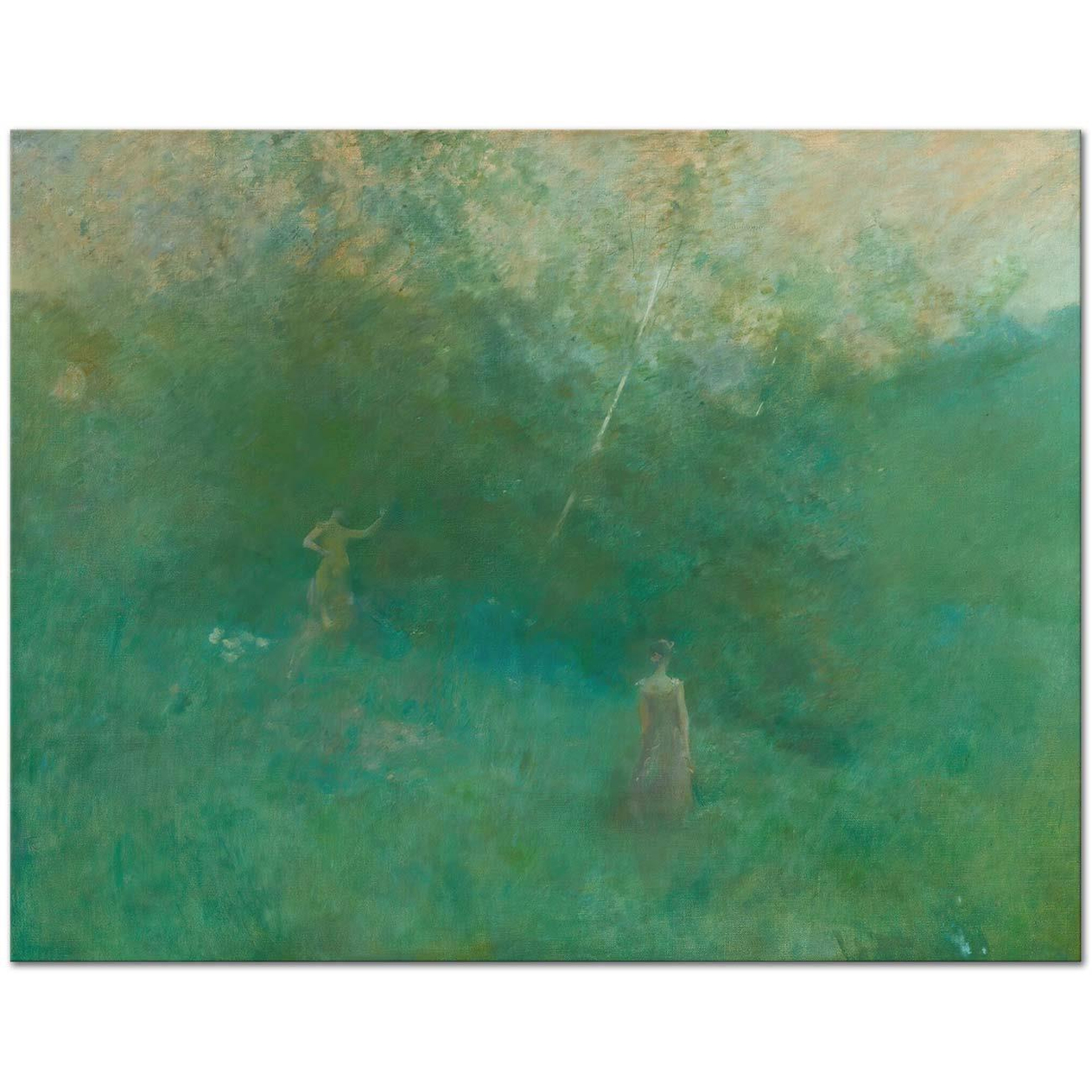 Thomas Wilmer Dewing The White Birch Art Print
