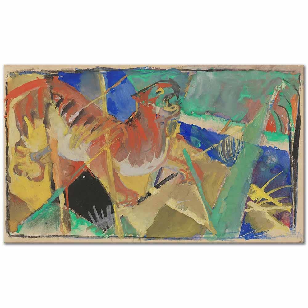 Franz Marc Ormandaki Kaplan Kanvas Tablo