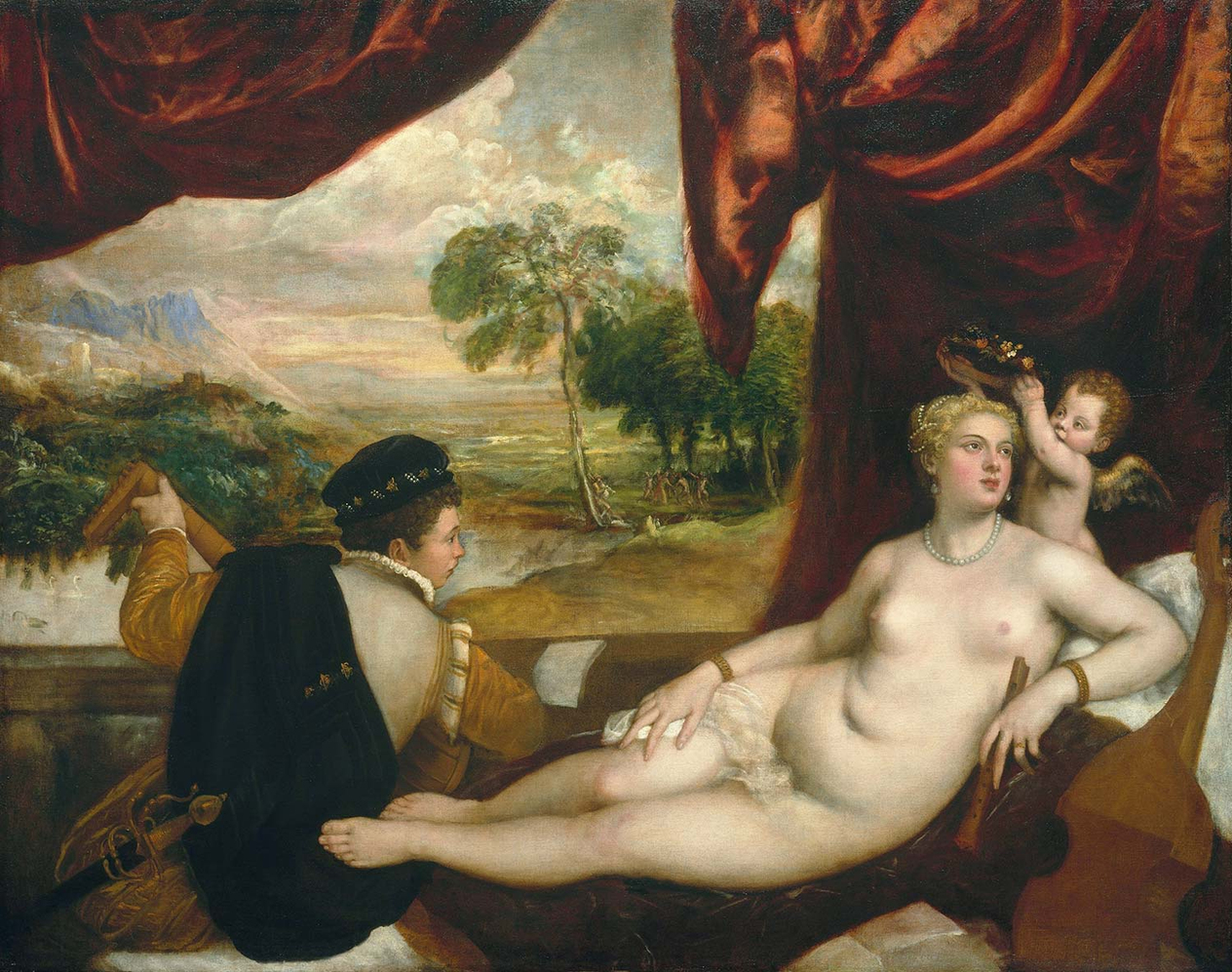 Venus and the Lute Player by Titian