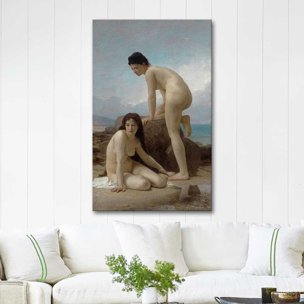 Two Bathers by William Adolphe Bouguereau as Art Print