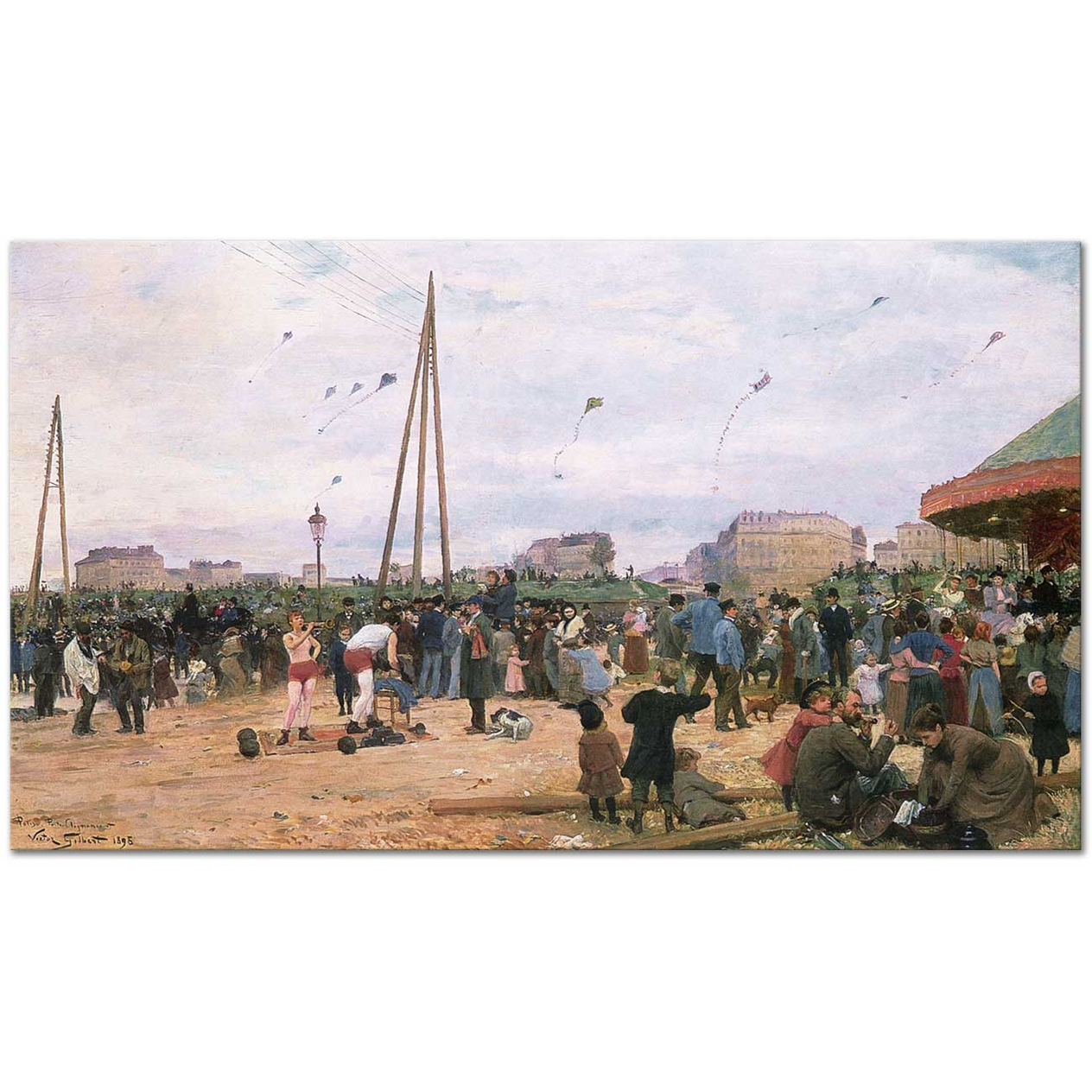 Victor Gabriel Gilbert Clignancourt'ta Panayır Yerleri Kanvas Tablo