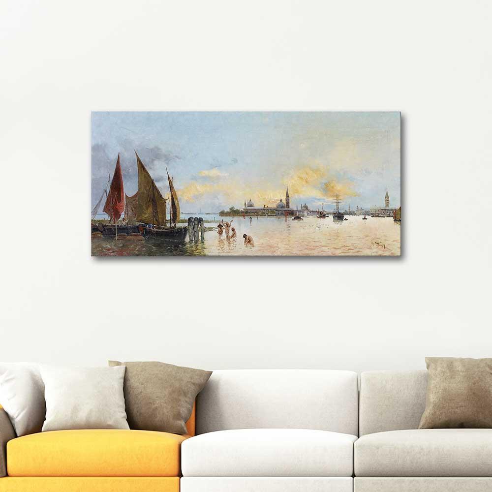 View of Venice by Antonio Reyna Manescau as Art Print