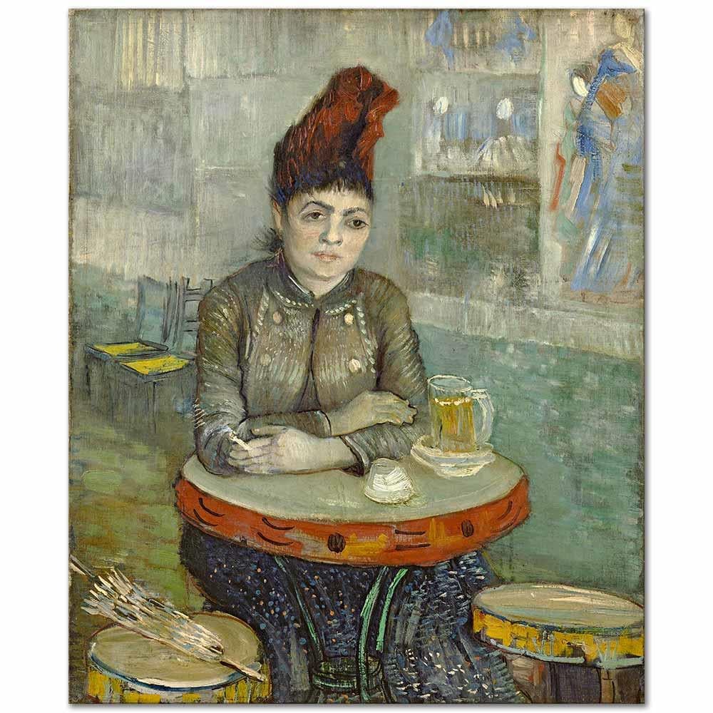 Vincent van Gogh Agostina Segatori Cafede Otururken Kanvas Tablo