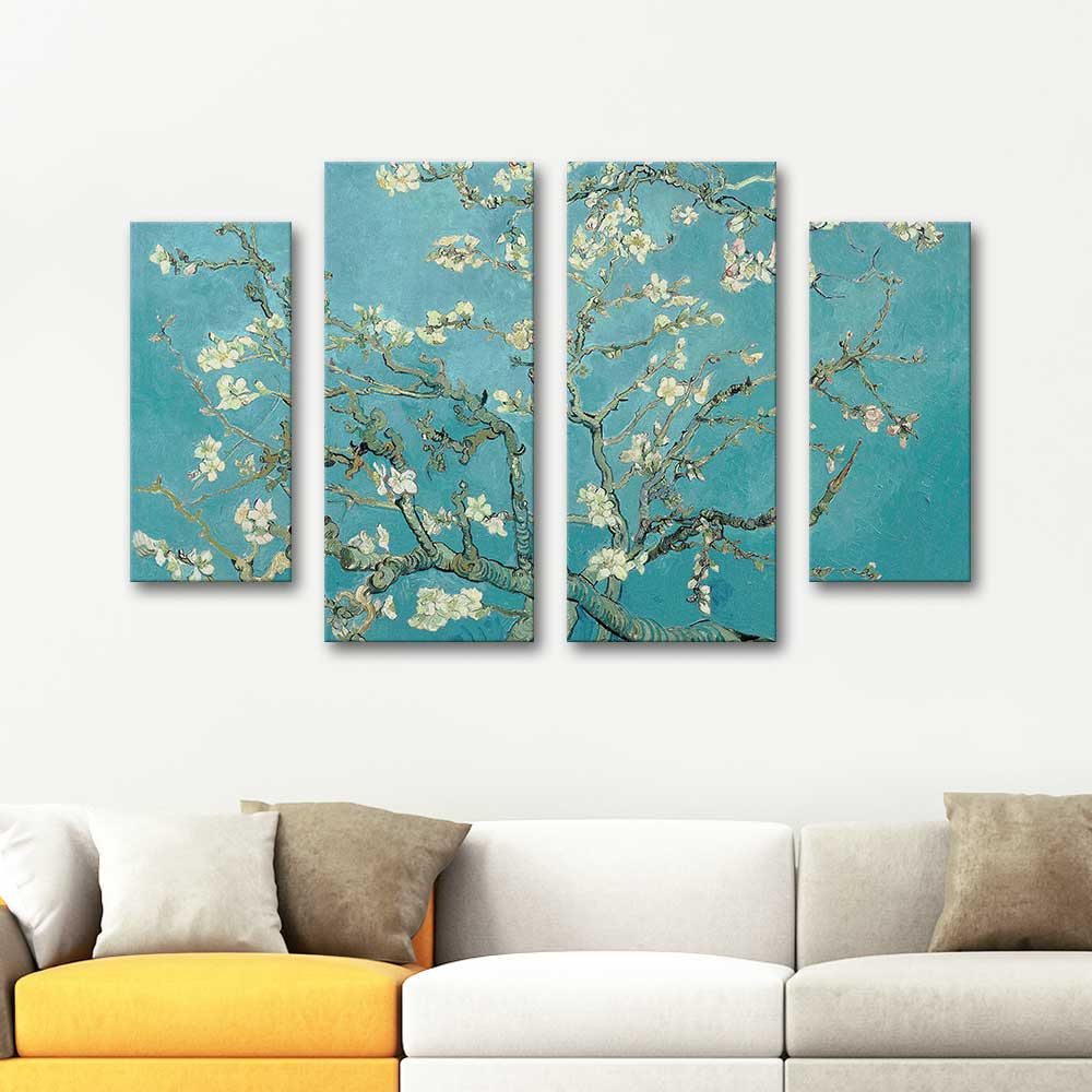 Vincent van Gogh Almond Blossoms 4 Pieces Canvas Set Art Print
