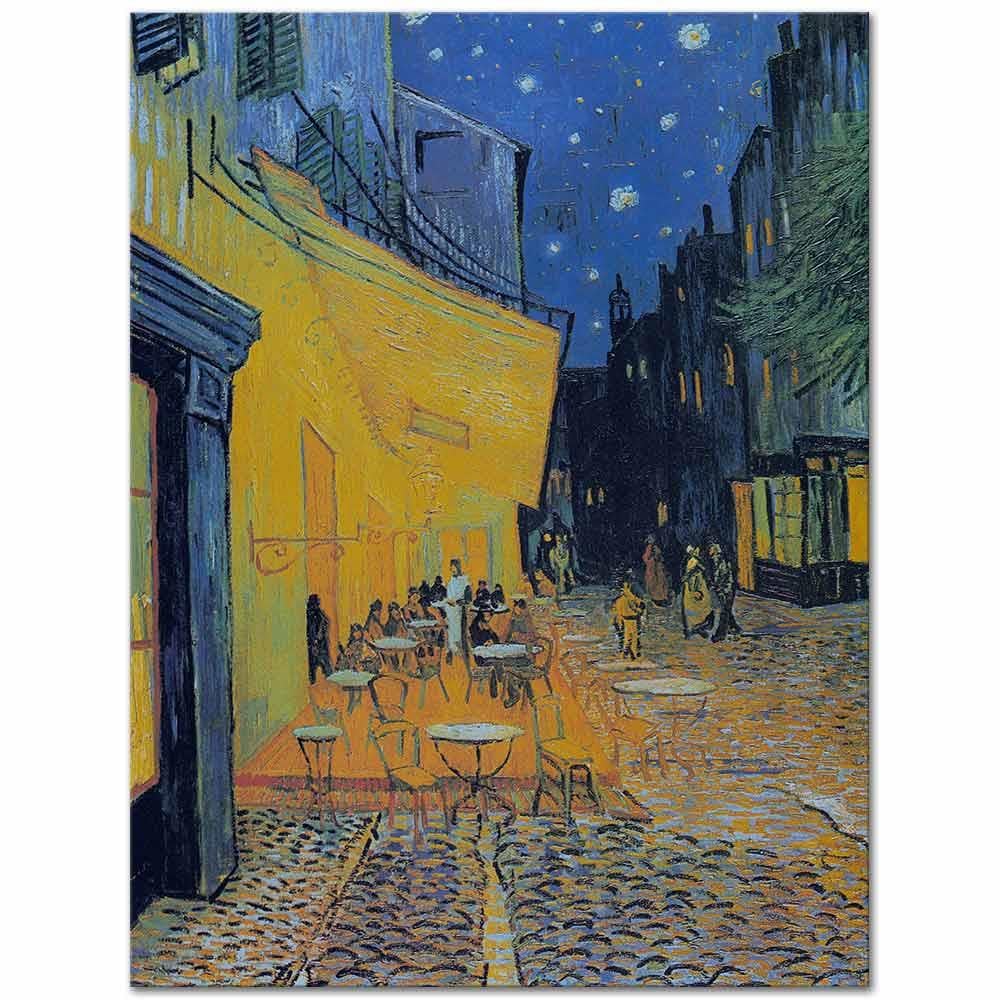 Vincent van Gogh Cafe Terasında Gece Kanvas Tablo