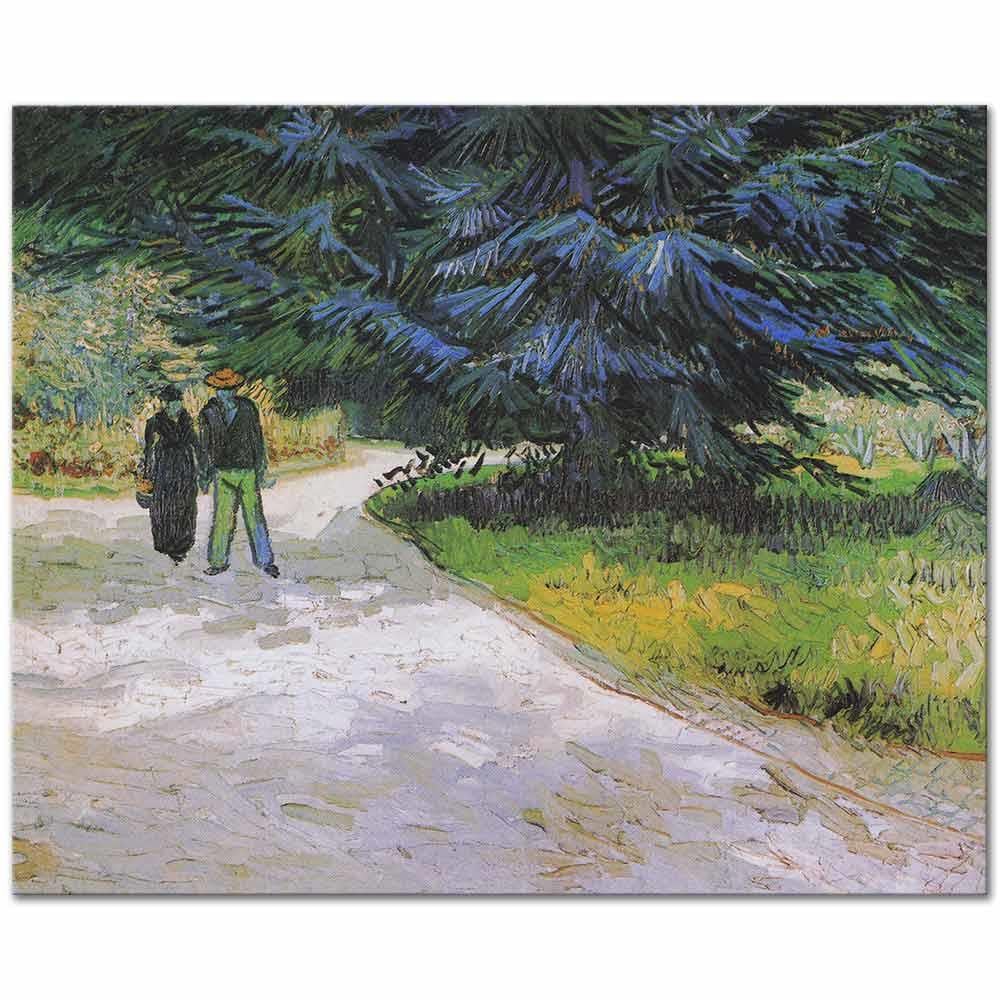 Vincent van Gogh Arles Parkında Çift Kanvas Tablo