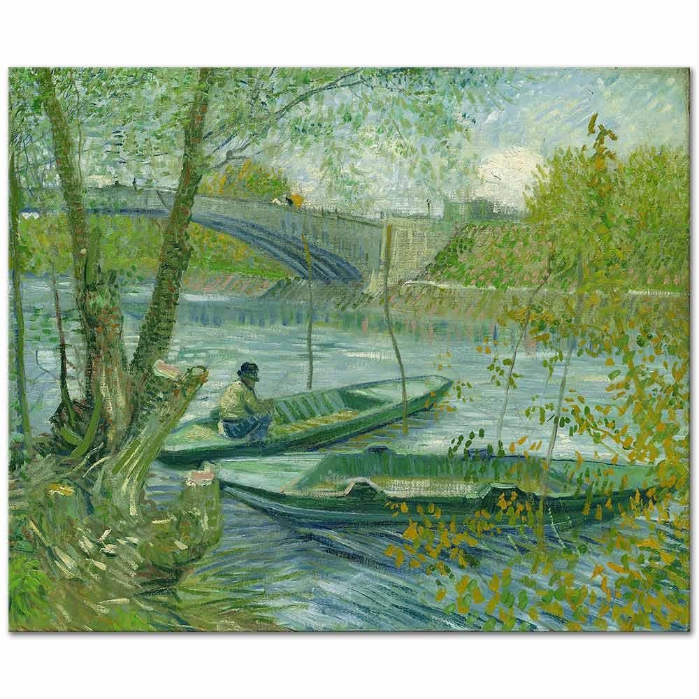 Vincent van Gogh İlkbaharda Balık Avı Kanvas Tablo