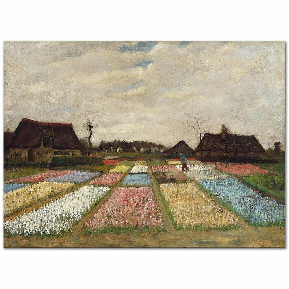 Vincent van Gogh Hollanda'da Çiçek Tarlası Kanvas Tablo