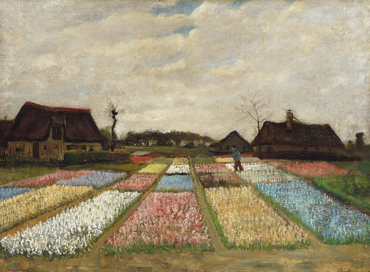 Vincent van Gogh Flower Beds In Holland Art Print