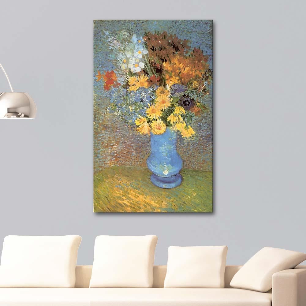 Vincent van Gogh Flowers in a Blue Vase Art Print