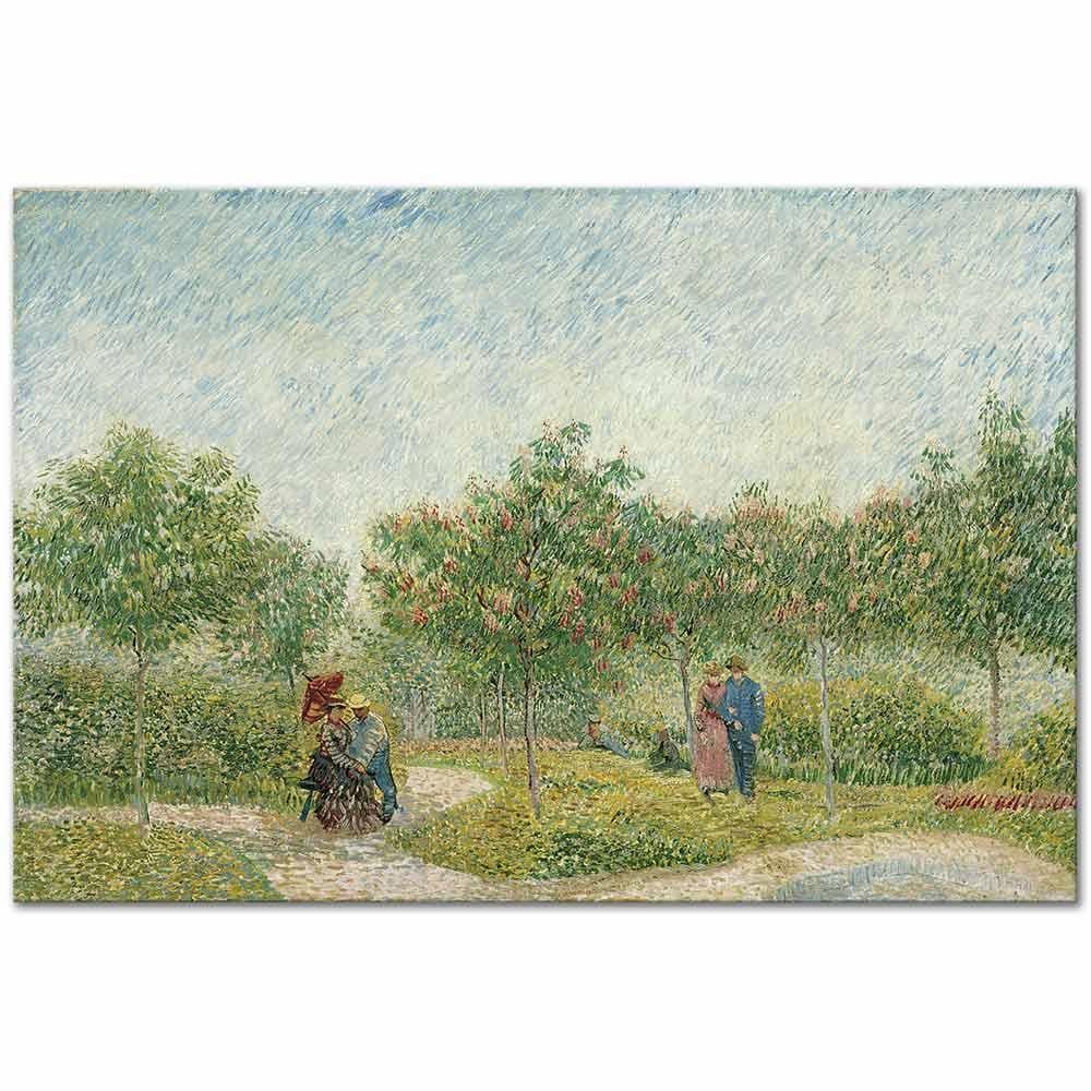 Vincent van Gogh Montmartre Parkında Sevgililer Kanvas Tablo