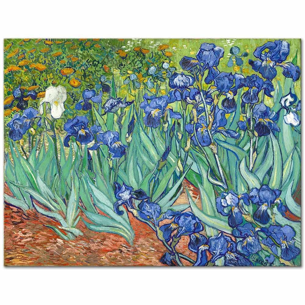 Vincent van Gogh Tarlada Süsenler Kanvas Tablo