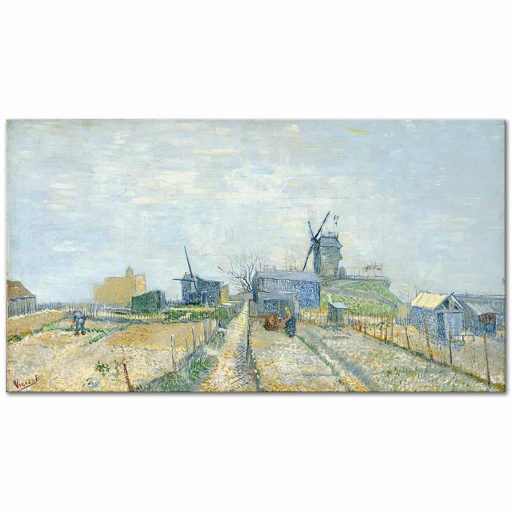 Vincent van Gogh Montmartre Değirmeni ve Sebze Bahçesi Kanvas Tablo