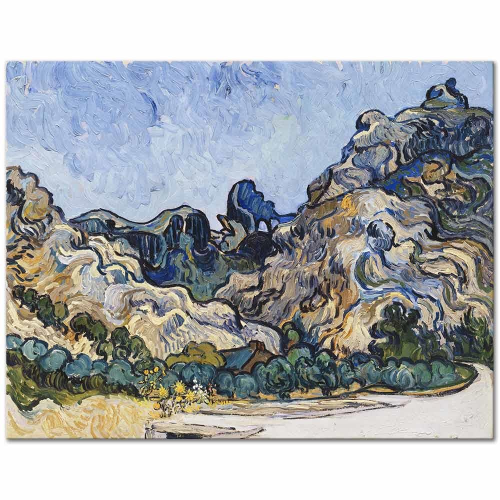 Vincent van Gogh Saint Remy'de Dağlar Kanvas Tablo