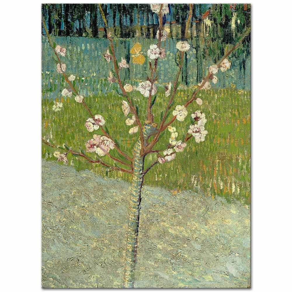 Vincent van Gogh Çiçekli Şeftali Ağacı Kanvas Tablo