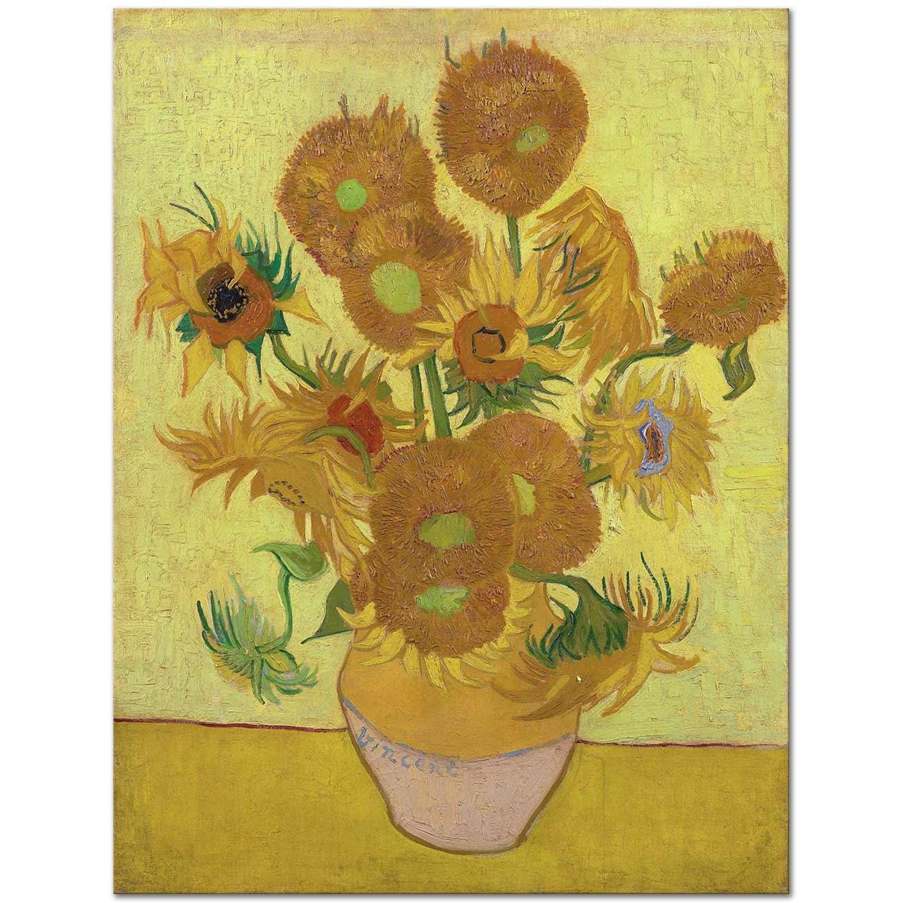 Vincent van Gogh Vazoda Ayçiçekleri Kanvas Tablo