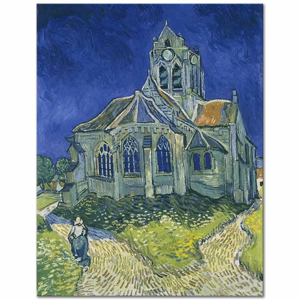 Vincent van Gogh Auvers Kilisesi Kanvas Tablo