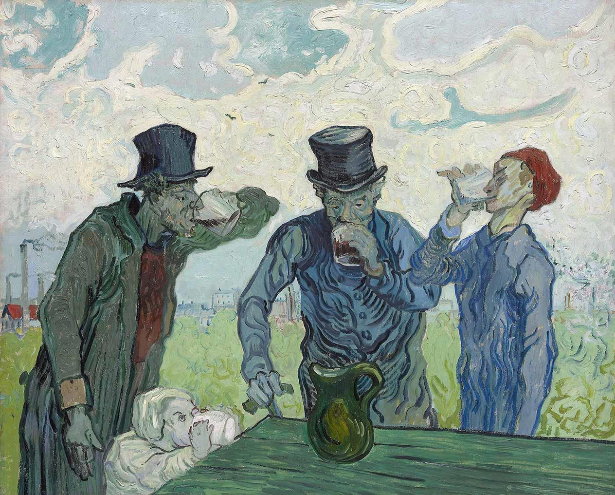 Vincent van Gogh İçenler Kanvas Tablo