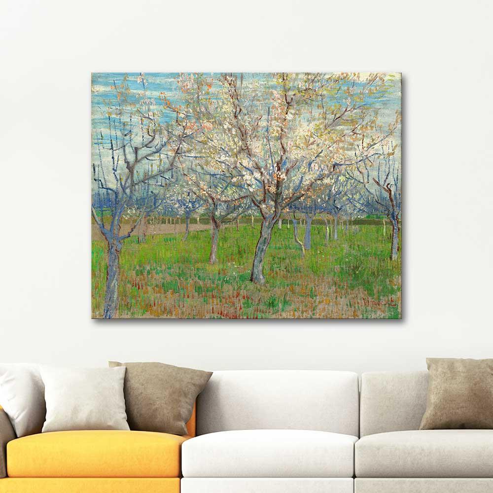 Vincent van Gogh Çiçek Açmış Meyve Bahçesi Kanvas Tablo
