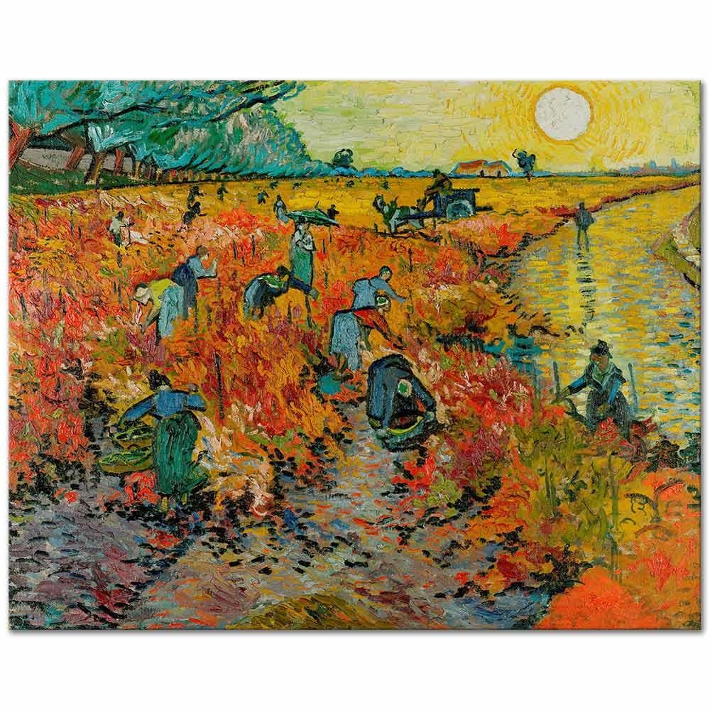 Vincent van Gogh Kırmızı Üzüm Bağı Kanvas Tablo