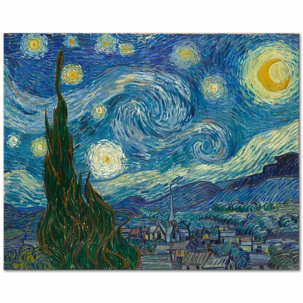 Vincent van Gogh Yıldızlı Gece Kanvas Tablo