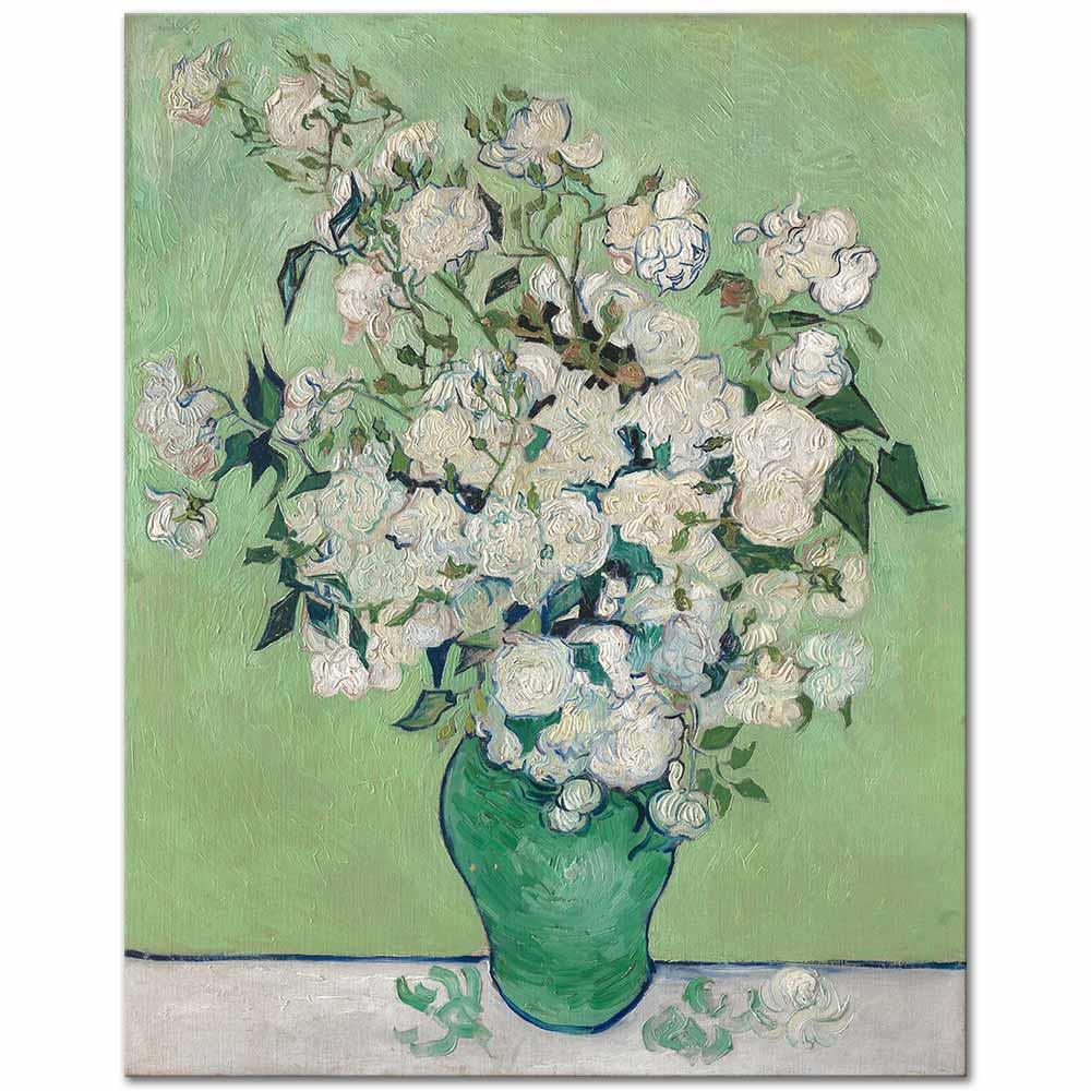 Vincent van Gogh Vazoda Güller Kanvas Tablo