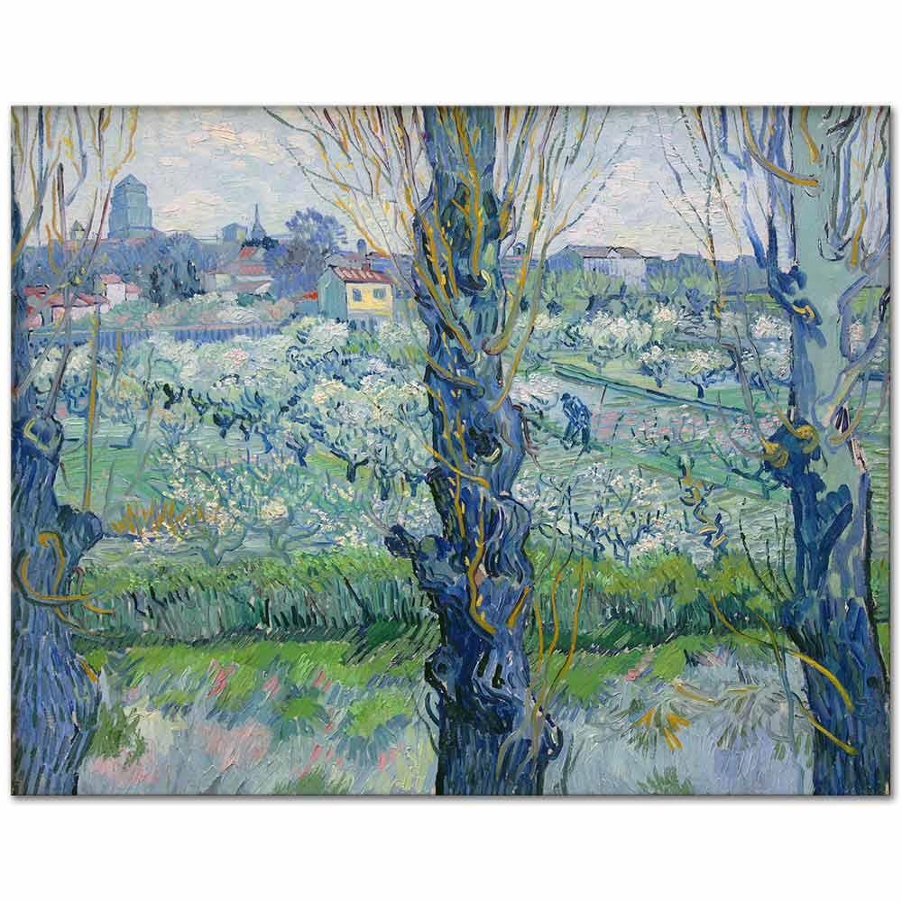 View of Arles Flowering Orchards by Vincent van Gogh