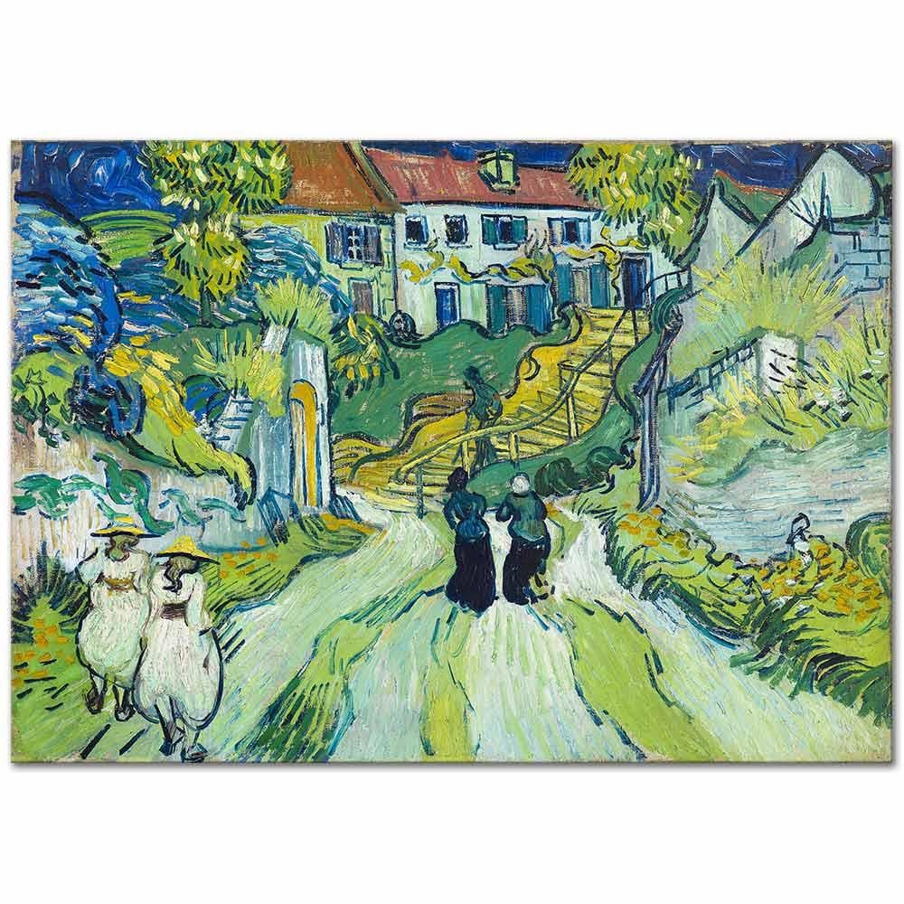 Vincent van Gogh Auvers'te Yol ve Merdiven Kanvas Tablo