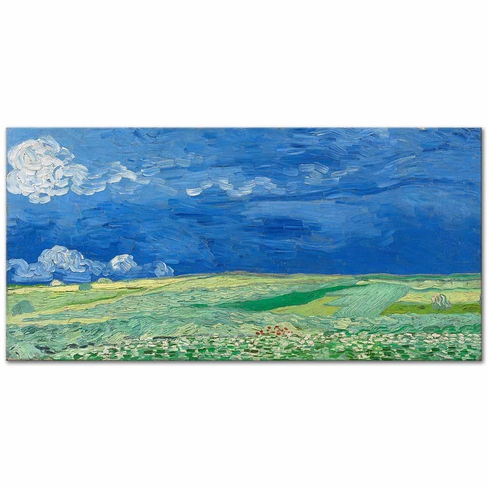 Vincent van Gogh Fırtınada Buğday Tarlası Kanvas Tablo